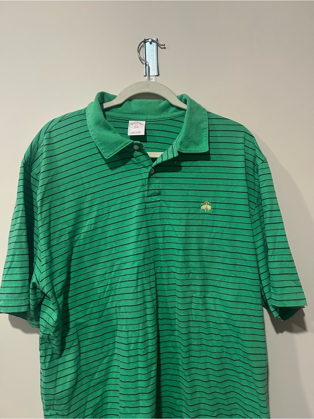 Brooks Brothers Green with Black Stripe Polo